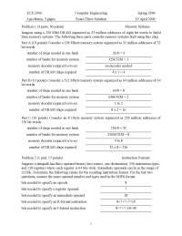 Same Input - Computer Engineering - Solved Exam - Docsity