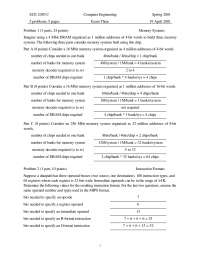 Same Input Value - Computer Engineering - Solved Exam - Docsity