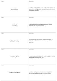 Chapter 11: Thinking & Problem Solving | EXP 3604 - Cognitive Psychology