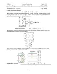 Latches and Muxes - Computer Engineering - Solved Exam - Docsity