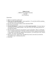 Service Model - Computer Networks and Internet - Past Exam Paper ...