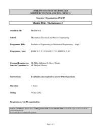 Binary Numbers - Mechatronics - Exam - Docsity