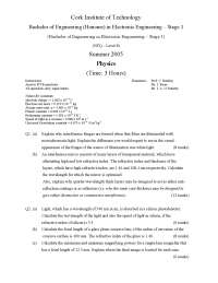Constructive Interference - Physics - Exam - Docsity