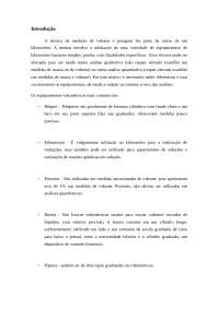 Relatório medida de volume e pesagen