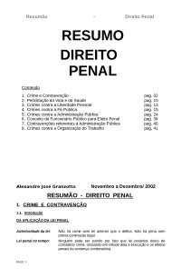 Lista de crimes e contravenções aplicáveis no Direito Penal