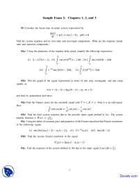 Exam Questions: Linear Systems and Signals