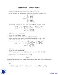 Sliding Tape Method - Linear Dynamic Systems and Signals - Exam