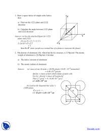 Calculation of Lattice Constants and Atomic Radii for Aluminum