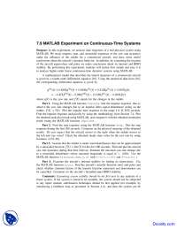 Step Response - Linear Dynamic Systems and Signals - Lab Handout