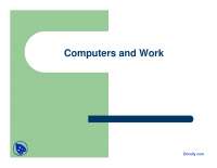 Computers' Impact on Employment: Deskilling, New Jobs, Telecommuting & Monitoring