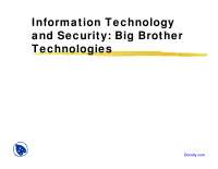 Big Brother Technologies - Computerization and Its Impacts - Lecture Slides