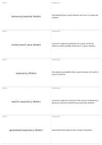 Rotter and Bandura's Theories: Personality, Behavior, and Variables