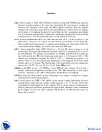Mechanical Injection Pump - Engine Combustion - Assignment