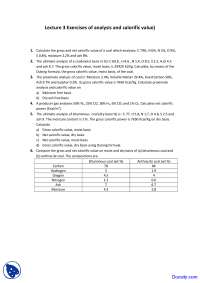 Analysis and Calorific Value - Fuel, Furnace and Refractory - Solved Assignment