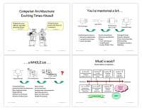 Computer Architecture - Computation Structures - Lecture Slides - Docsity