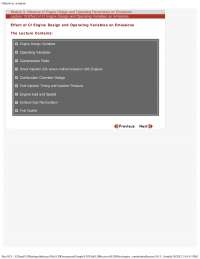 Effect of CI Engine Design - Engine Combustion - Lecture Notes
