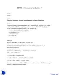 Principles of Combustion - Fuel, Furnace and Refractory - Solved Assignment