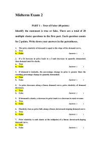 Midterm Exam 2 with Answer Key - Principles of Economics | ECON 2005