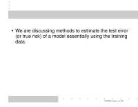 Methods to Estimate Test Error - Pattern Recognition - Lecture Slides ...