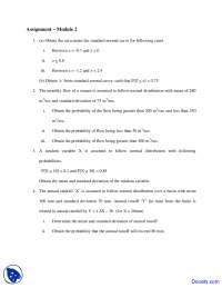 Standard Normal Curve - Stochastic Hydrology - Assignment