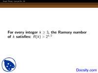 Graph Theory: Ramsey Numbers, Markov's Inequality, Expected Cycles, Chromatic Number