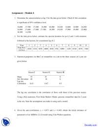 Determine Autocorrelation - Stochastic Hydrology - Assignment