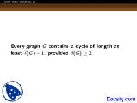 Cycle - Graph Theory - Lecture Slides