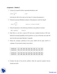 Exponential Distribution - Stochastic Hydrology - Assignment