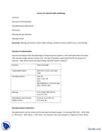 Injection Ladle Metallurgy - Steel Making - Lecture Notes