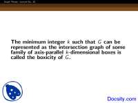 Graph Theory: Intersection Graphs and Hamilton Cycles in Graphs