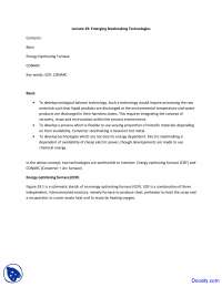 Emerging Steelmaking Technologies: Energy Optimizing Furnace (EOF) and CONARC