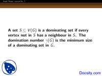 Dominating Set - Graph Theory - Lecture Slides