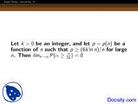 Graph Theory: Threshold Functions and Subgraph Properties