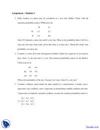 Two State Markov Chain - Stochastic Hydrology - Assignment