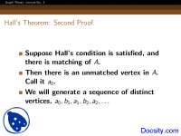 Hall's Theorem - Graph Theory - Lecture Slides