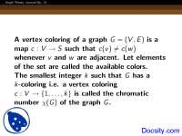 Vertex Coloring - Graph Theory - Lecture Slides