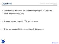 Corporate Social Responsibility Two - Social Legislation - Lecture Slides