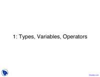 Java Programming Basics: Types, Variables, Operators, and Assignments