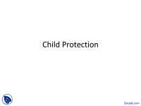 Child Protection - Social Legislation - Lecture Slides