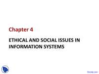 Ethiocal and Social Issues - Social Legislation - Lecture Slides