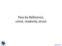 Understanding Pass by Reference, const, readonly and struct in C#