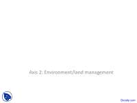 European Union's Rural Development Programme: Axis 2 - Environment/Land Management