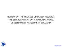 Establishment - Rural Development - Lecture Slides