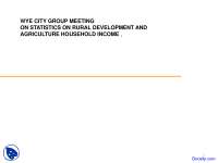 Monitoring & Evaluating Agri & Rural Development: Indicators & Data in Challenging Conditi