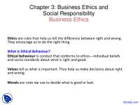 Understanding Business Ethics & Social Responsibility: Ethical Behaviour, Dilemmas & CSR