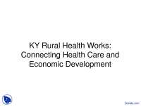 Rural Health Works - Rural Development - Lecture Slides - Docsity