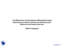 Effectiveness - Social Legislation - Lecture Slides