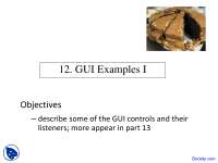 GUI - Introduction to Programming in Java - Lecture Slides