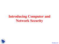 Computer and Network Security - Introduction to Information Security - Lecture Slides