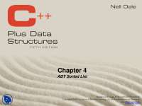 ADT Sorted List - Data Structures - Lecture Slides